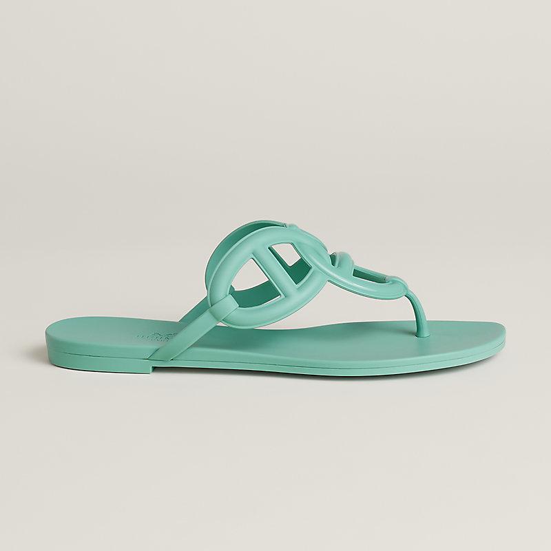 Dép Hermes Egerie Sandal Nữ Xanh Mint